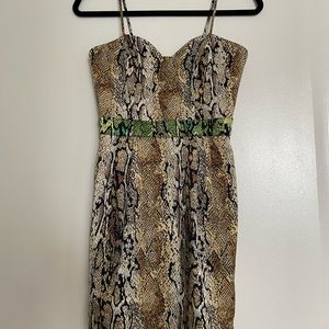 Naven Sexy Cocktail Party Dress Snakeskin New